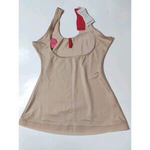 Spanx Slimplicity LG Tan No Cling Open Bust Waist Slimming Camisole Bodyshaper